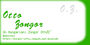 otto zongor business card